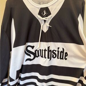Chicago White Sox Southside Lace-Up Jersey – Black & White Long Sleeve